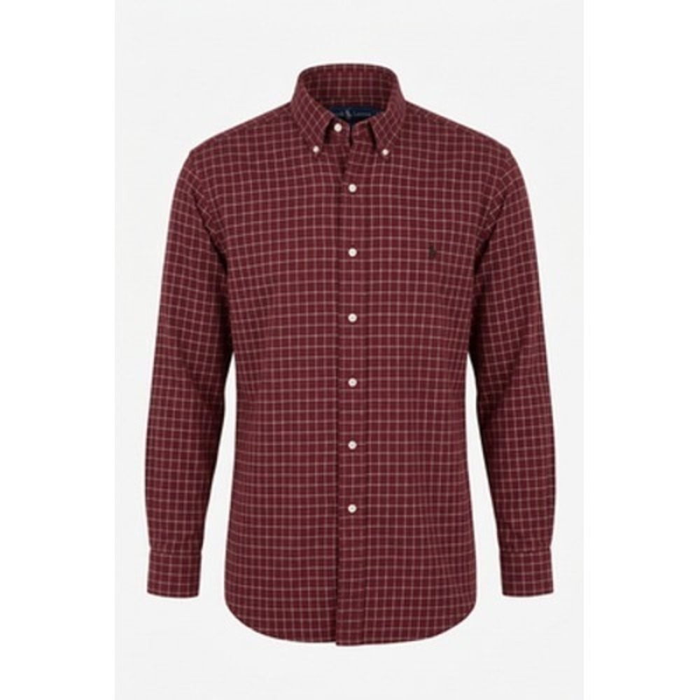 Ralph Lauren Shirt Mens XL Red Check Classic Fit Long Sleeve Button Down Cotton